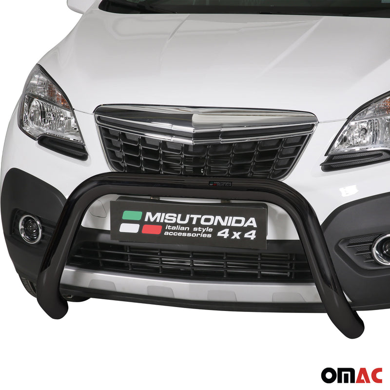 Protezione anteriore per Opel Mokka 2012-2016 ø76mm acciaio nero 