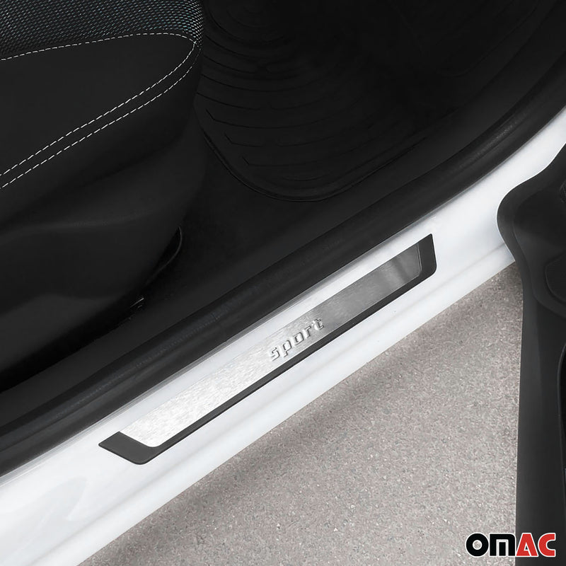 Soglie porte sportive per Renault Zoe VW Up Tiguan Polo cromate spazzolate 4x