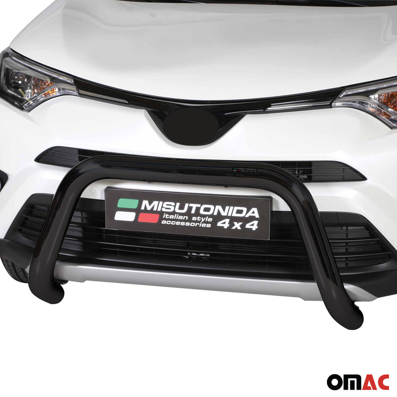 Barra di protezione anteriore per Toyota RAV4 Hybrid One 2016-2018 ø76 Nero 