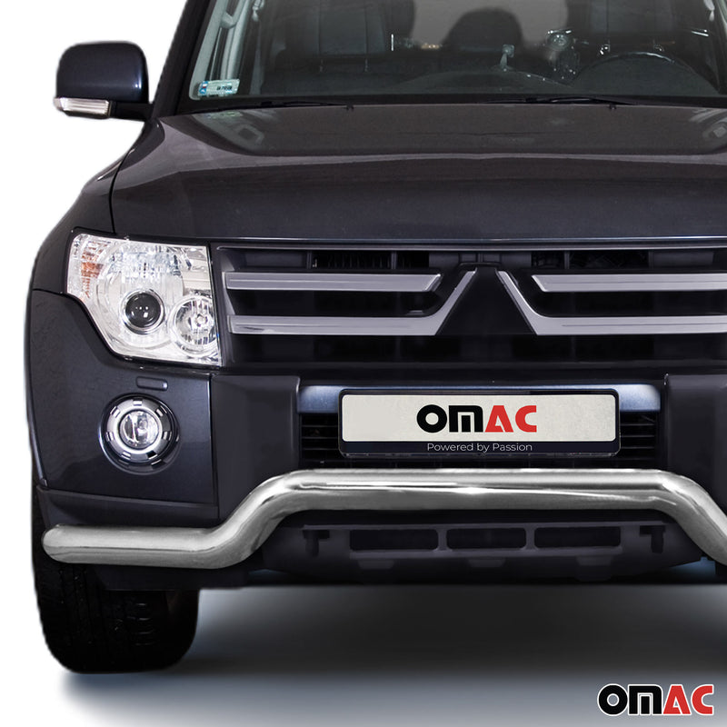 Frontbügel Frontschutzbügel Schutz für Mitsubishi Pajero 2007-2014 ABE Silber