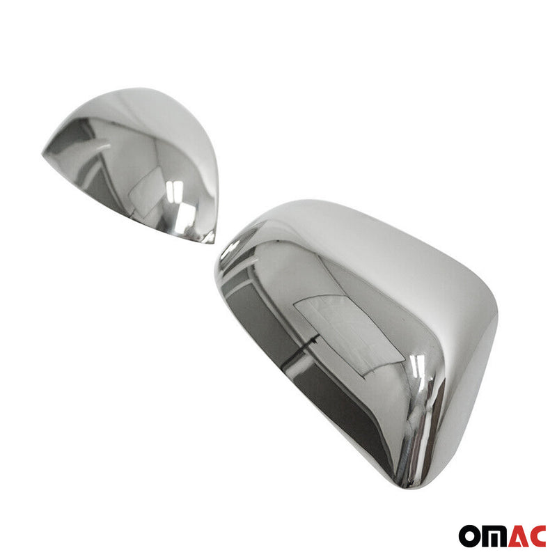 Calotte specchietti retrovisori per Skoda Superb in acciaio inox argento 2 pezzi