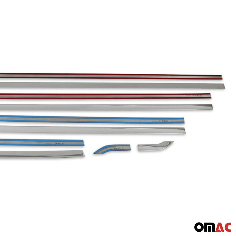 Listelli decorativi per finestrini MAN TGE 2017-2021 in acciaio inox cromato, 10 pezzi 