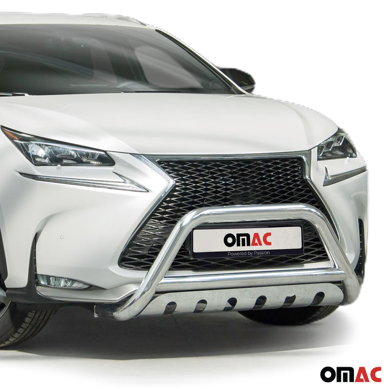 Barra di protezione anteriore per Lexus NX 2014-2025 con ABE in acciaio inox argento 