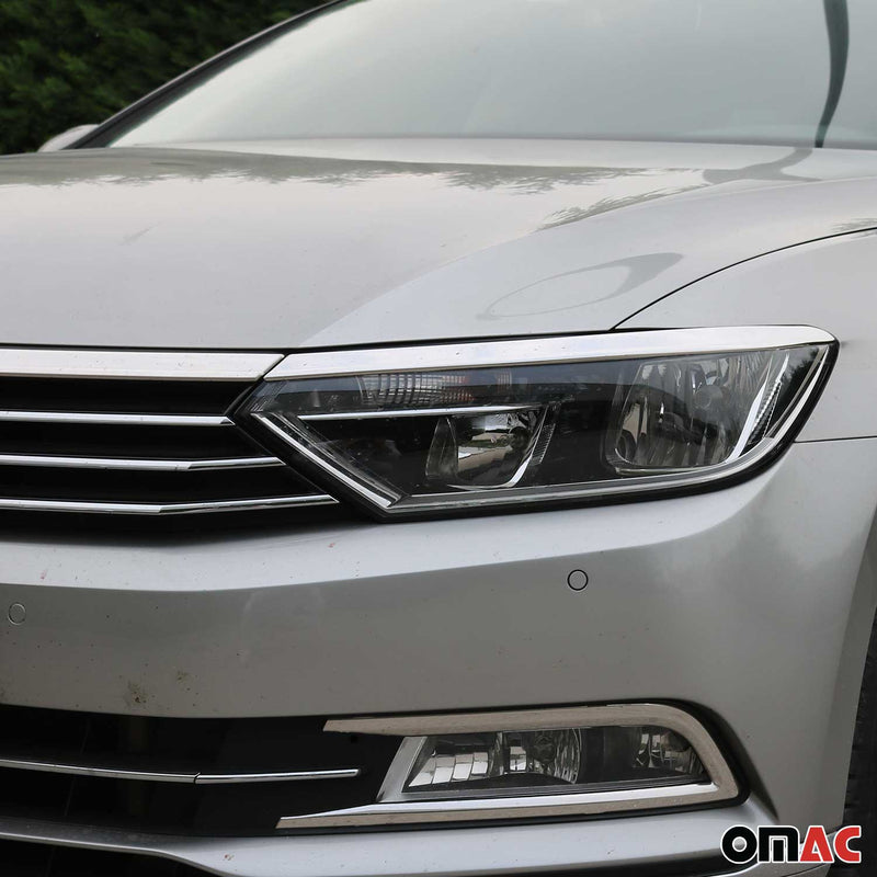 Copri fari anteriori per VW Passat B8.5 2019-2021 cromati 3x