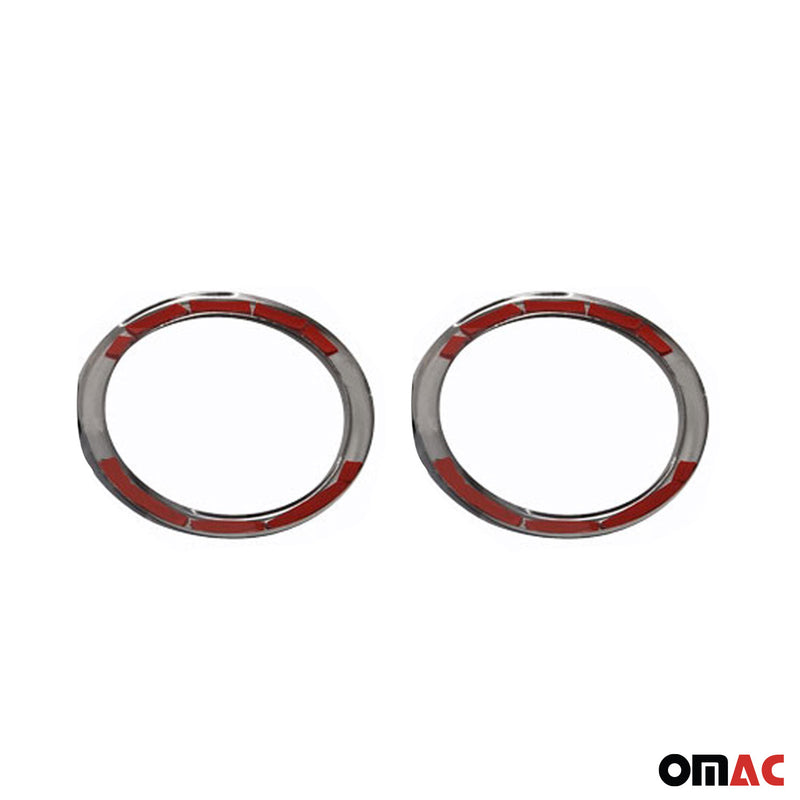 Cornice fendinebbia per Fiat Doblò in acciaio inox argento 5 pezzi 