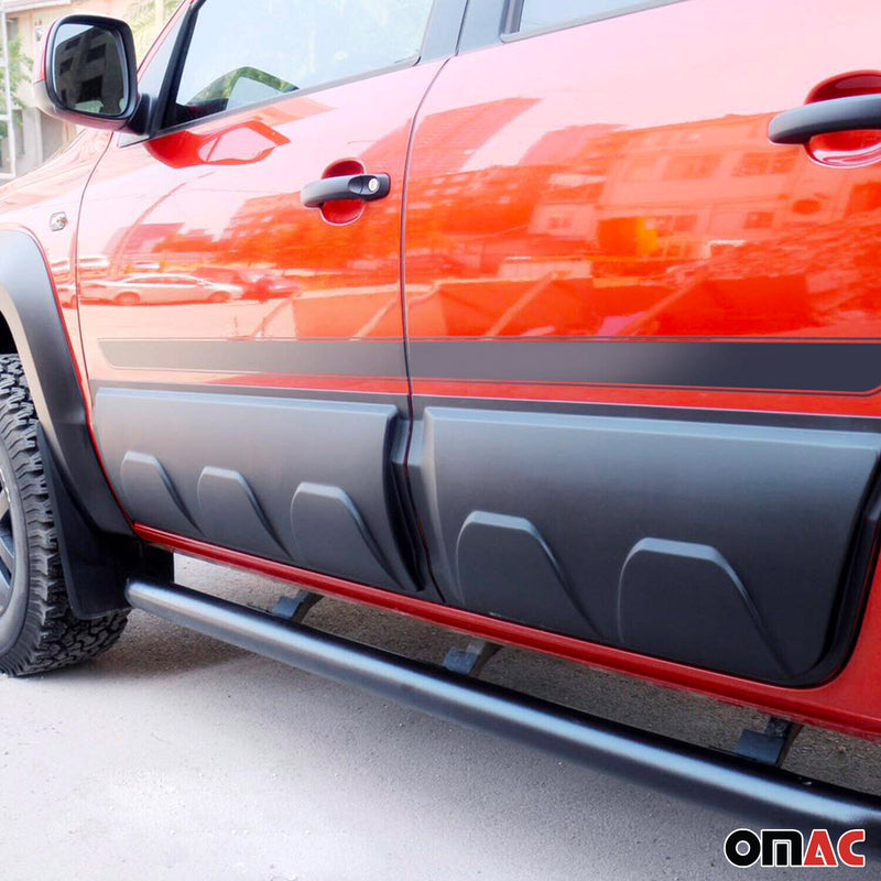 Strisce di protezione laterali per porte per Isuzu D-Max 2012-2019 cabina doppia nere 4x