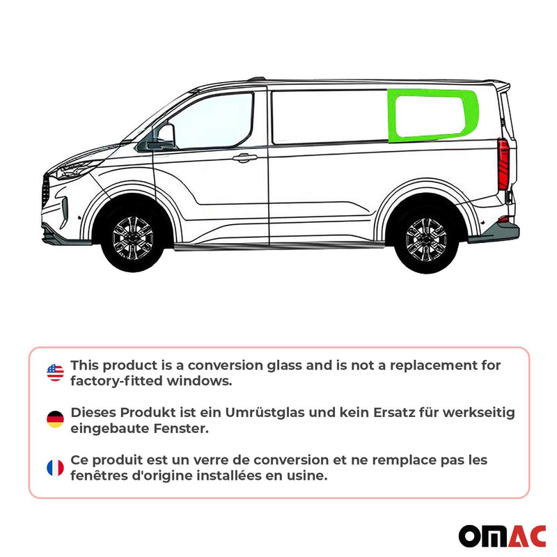 Vetro di sicurezza per finestrino laterale per Ford Transit Custom dal 2023 Posteriore Sinistro L1