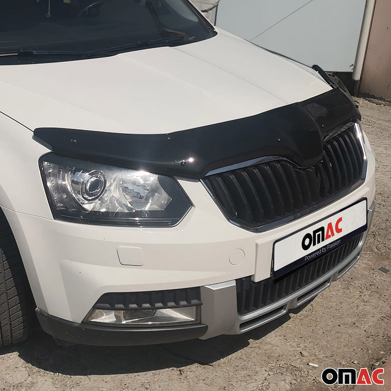 Deflettore cofano protezione insetti e pietre per Skoda Yeti 2013-2018 scuro 