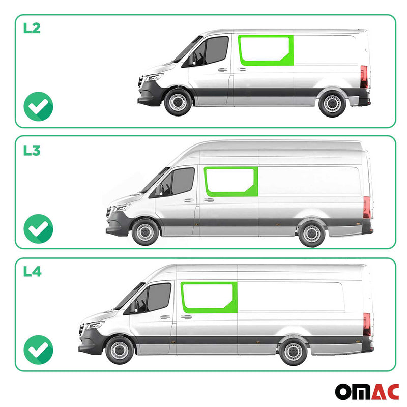 Finestrino laterale per Mercedes Sprinter W906 2006-2018 Porta scorrevole sinistra L2 L3 L4
