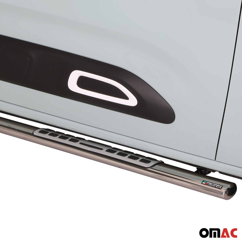 Minigonne laterali in acciaio inox per Citroen Berlingo 2018-2025 Argento