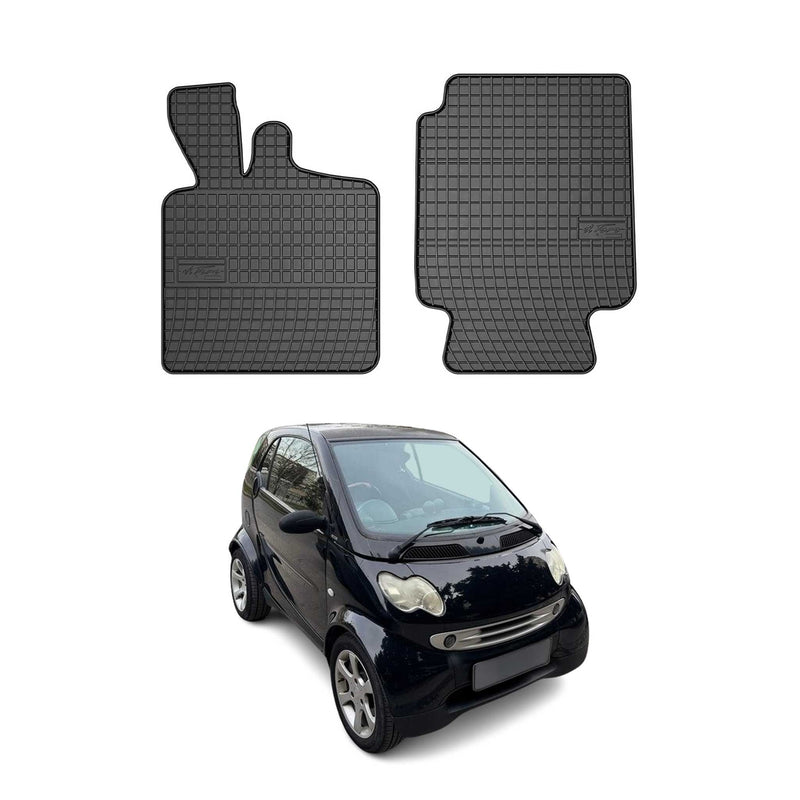 Tappetini in gomma neri per Smart ForTwo 1998-2007, 2 pezzi