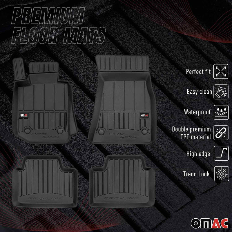 Tappetini BMW Serie 3 G20 G21 2019-2025 in TPE Nero 4 pezzi