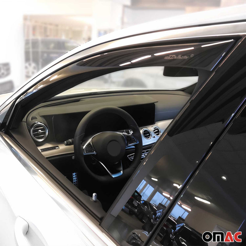 Deflettore antivento e antipioggia per Mercedes Classe E W213 S213 acrilico scuro 2 pezzi
