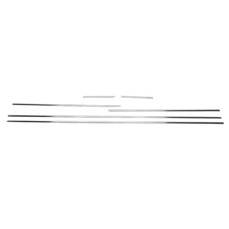 Strisce decorative per finestrini per Kia Rio hatchback e berlina in acciaio inox cromato, 6 pezzi
