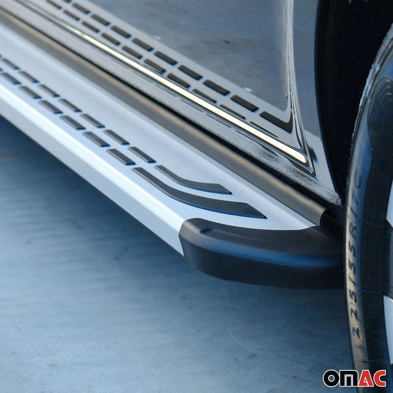 Pedane laterali, minigonne laterali per Kia Sorento 2012-2015 Alu Grey
