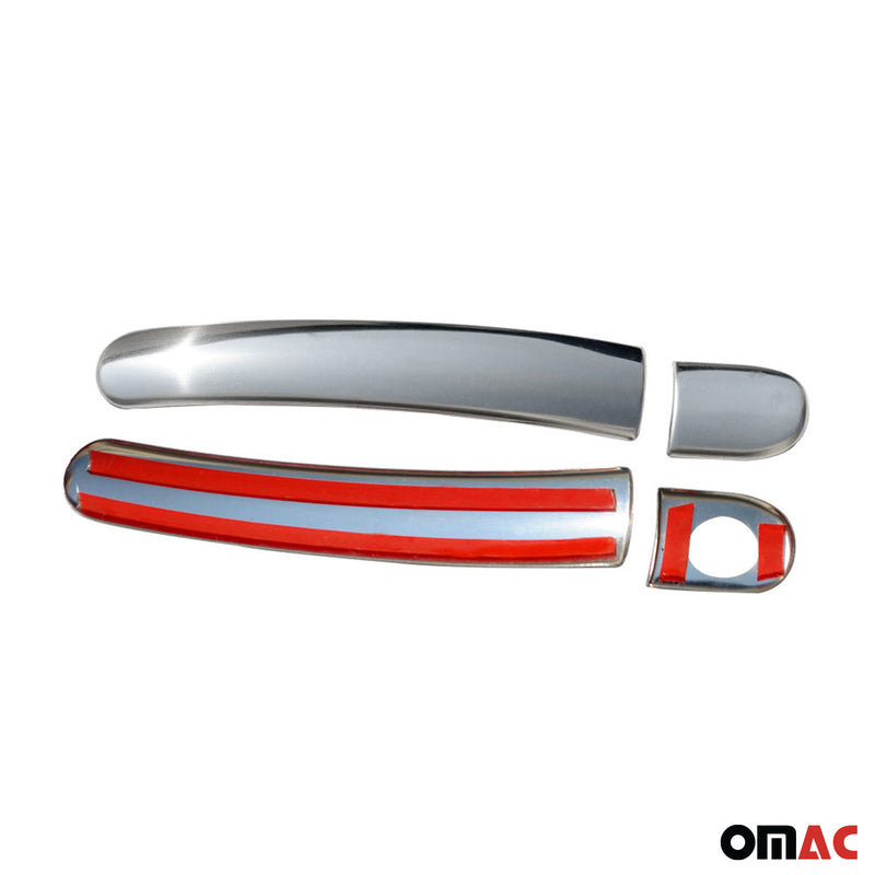 Copri maniglia porta, copri maniglia porta per Skoda Roomster 2006-2015 in acciaio inox argento 4 pezzi 