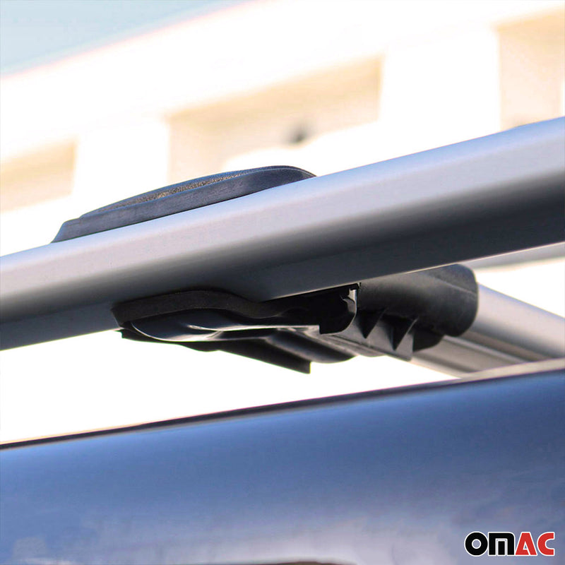 Portapacchi da tetto per VW Caddy 2003-2020, grigio alluminio, 2x