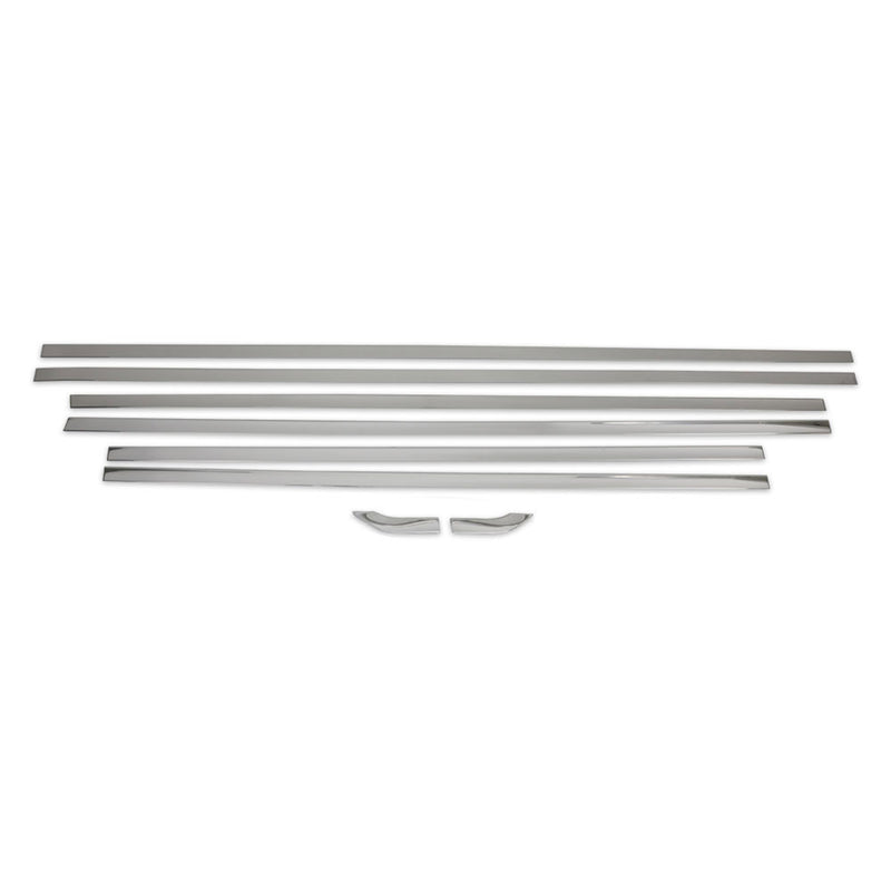 Listelli decorativi per finestrini MAN TGE 2017-2021 in acciaio inox cromato 8 pezzi 