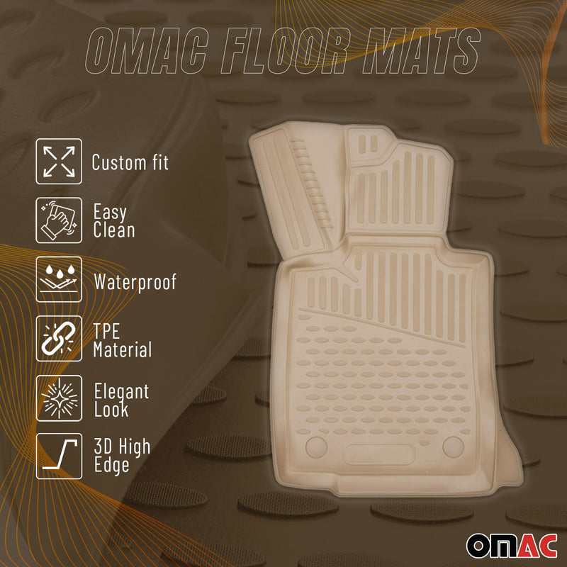 1996-2004 Skoda Octavia Fußmatten Gummi Beige 4 tlg