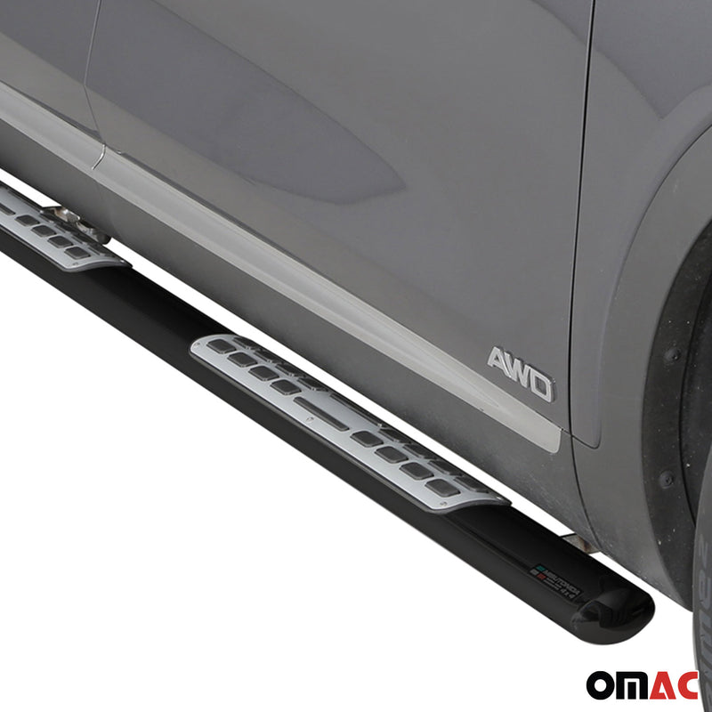 Minigonne laterali in acciaio inossidabile per Kia Sorento 2015-2017 Nero