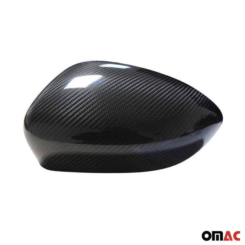 Calotte specchietti retrovisori per Fiat 500 2007-2025 in fibra di carbonio nero 2 pezzi