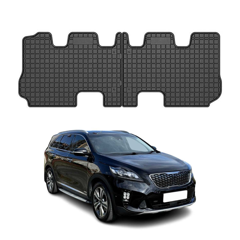 Tappetini Kia Sorento 2014-2020 in TPE nero, 2 pezzi