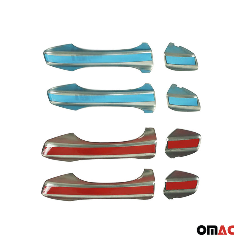 Copertura maniglia porta cromata per Skoda Kamiq 2019-2025 4 porte in acciaio inox 8x 