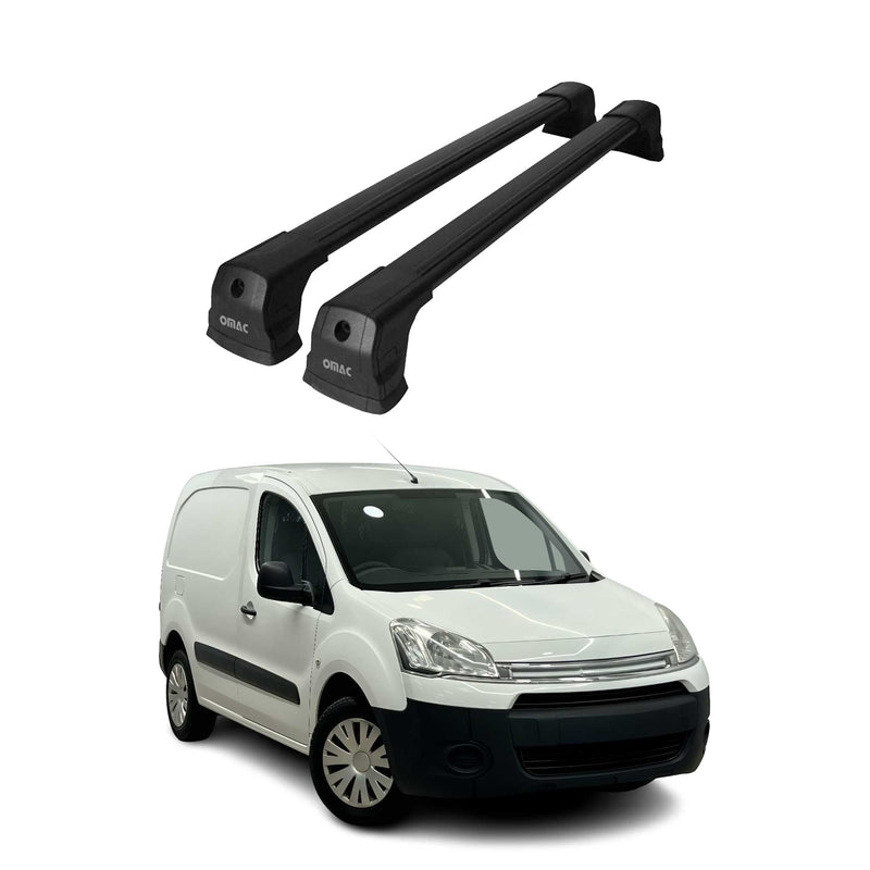 Dachträger Grundtäger für Citroen Berlingo 2008-2018 75kg Aluminium Schwarz 2x