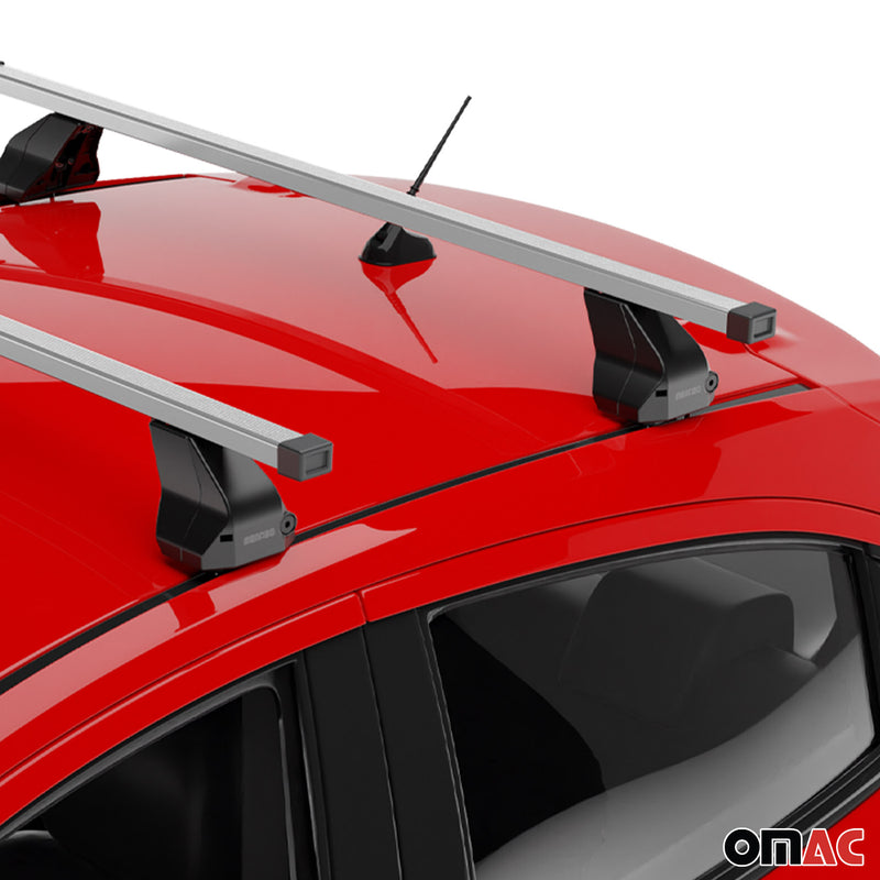 Portapacchi in acciaio Menabo per Ford C-Max 2007-2010, 2 pezzi, colore argento