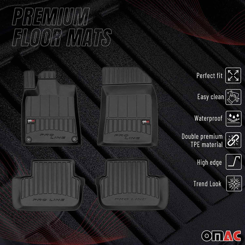Tappetini Citroen C5 2001-2008 TPE Nero 4 pezzi