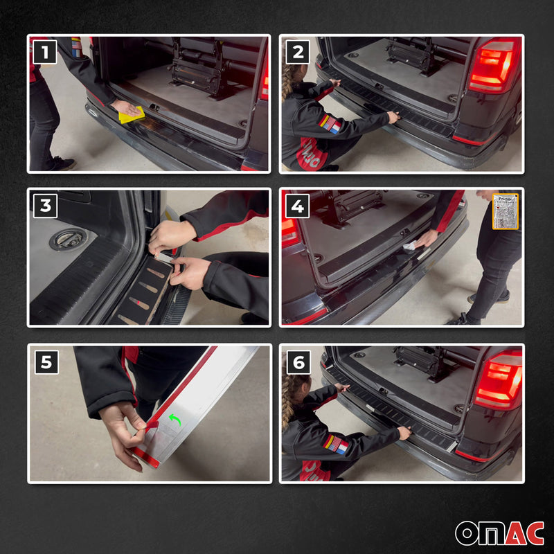 Paraurti di protezione della soglia di carico per Mercedes Vito W447 2014-2025 in fibra di carbonio rosso