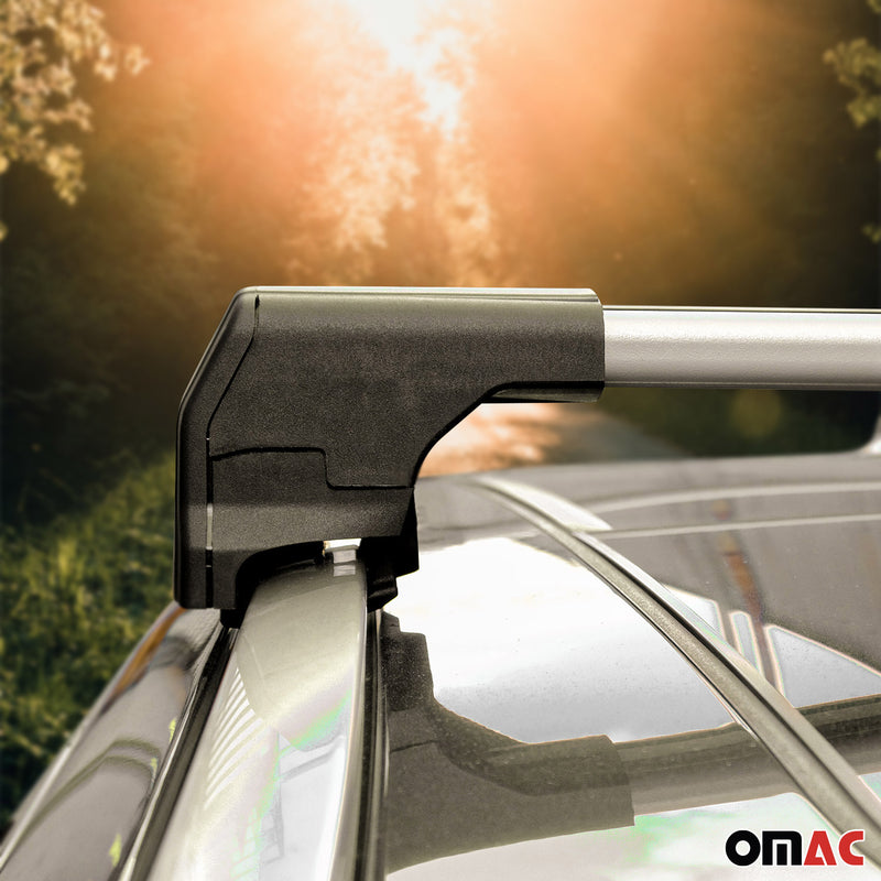 Portapacchi da tetto per Opel Mokka 2012-2020 ABE portapacchi base in alluminio argento