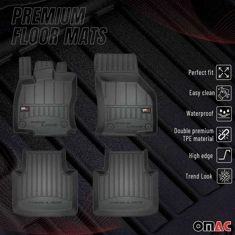 Tappetini VW Passat B8 2014-2019 in TPE nero, 4 pezzi