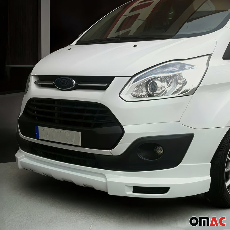 Spoiler anteriore, paraurti, splitter per Ford Transit Tourneo Custom, bianco, 1 pezzo