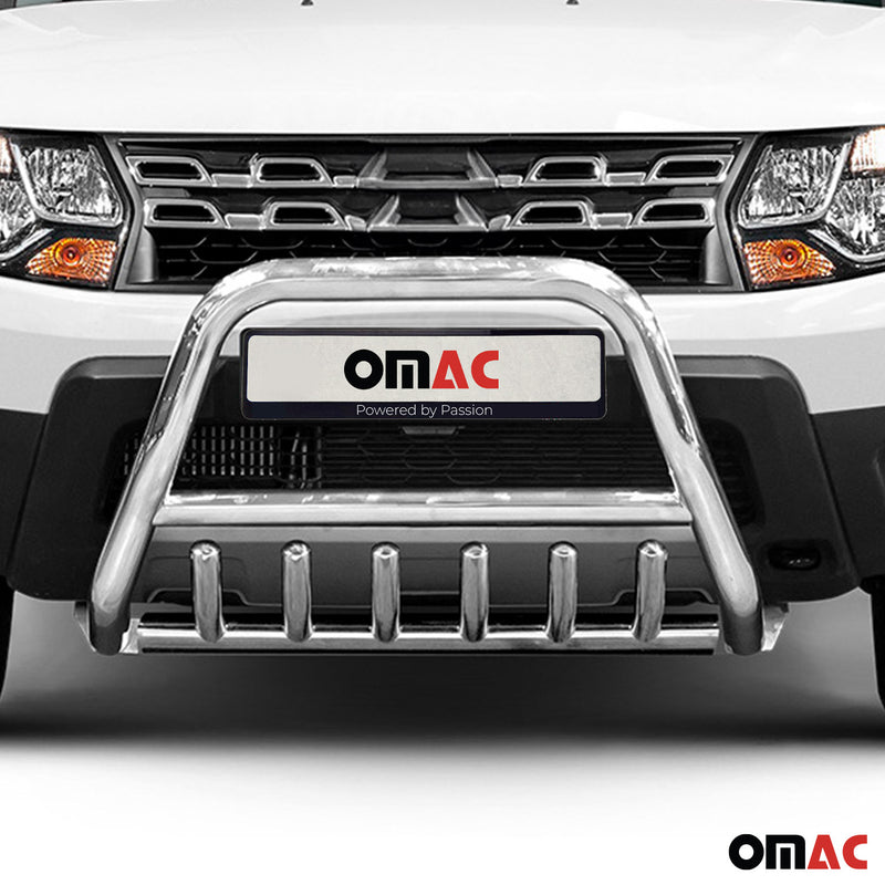 Griglia di protezione anteriore per Dacia Duster 2010-2018 Griglia ABE Acciaio Argento