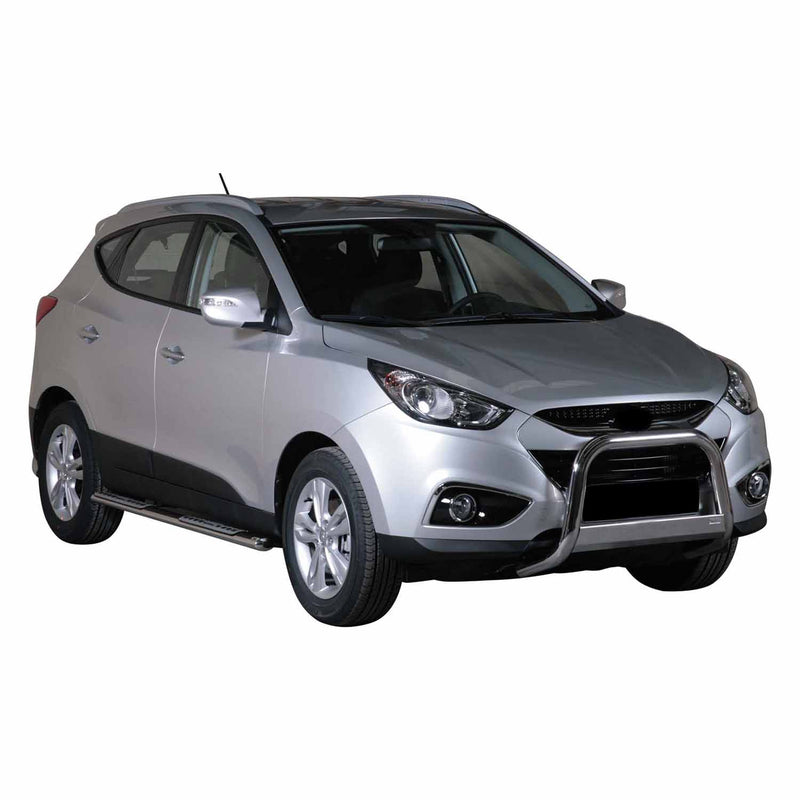 Edelstahl Seitenschweller Schwellerrohre für Hyundai ix35 2009-2015 Silber