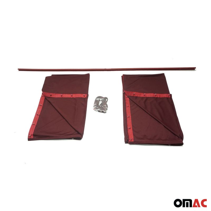 Tendine parasole per cabina di guida per Fiat Ducato H3 rosse 2 pezzi