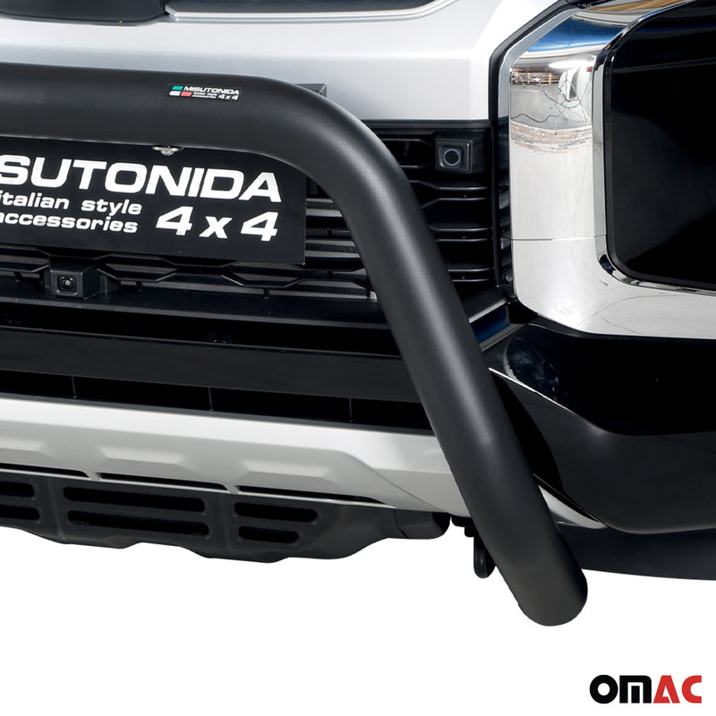 Protezione anteriore per Mitsubishi L200 2019-2025 ø76mm acciaio nero