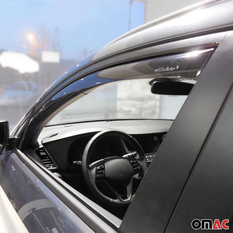Deflettore antivento e antipioggia per Hyundai Tucson 2015-2020 in acrilico scuro, 2 pezzi