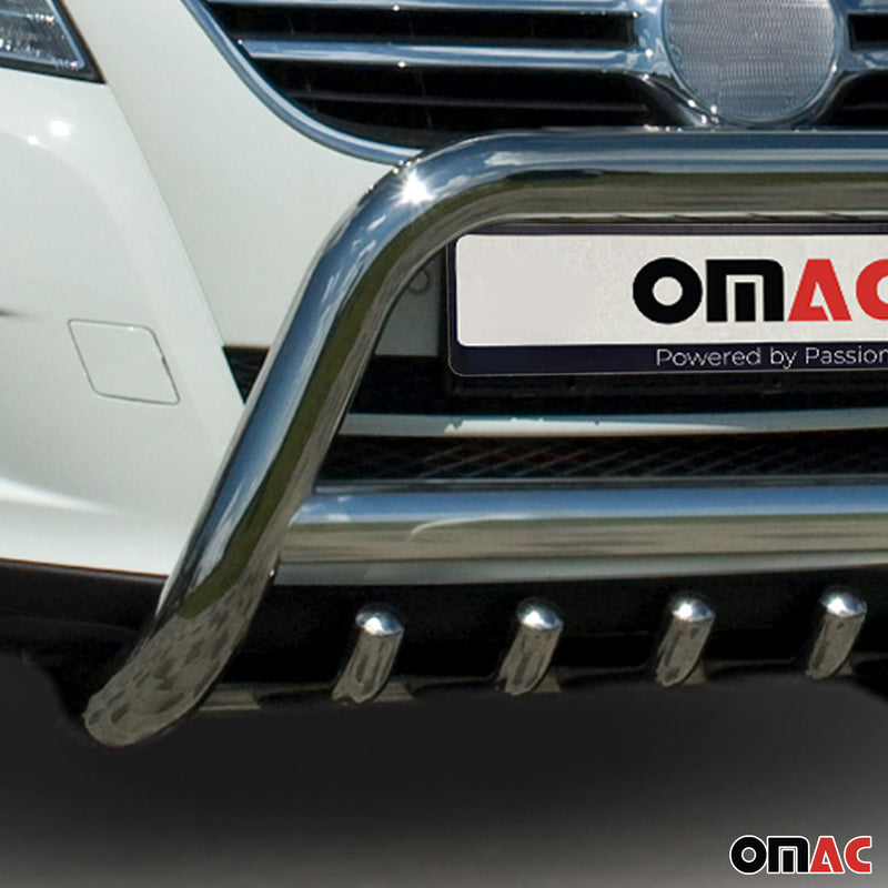 Protezione anteriore per VW Tiguan 2007-2016 con ABE acciaio argento 