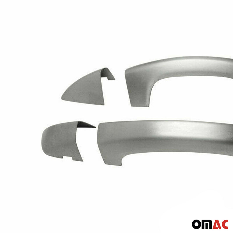 Copertura maniglia porta cromata per VW Golf 2 porte 2008-2013 argento spazzolato 2 pezzi 