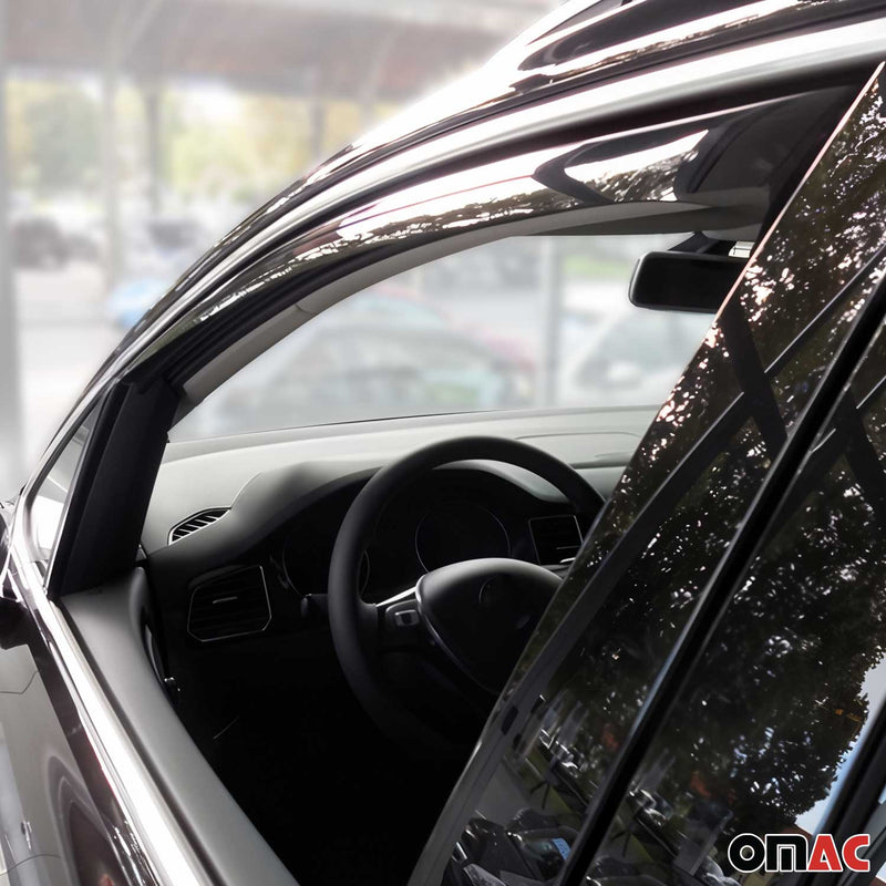 Deflettore antivento e antipioggia per VW Golf mk7 Variant 2014-2020 acrilico scuro 2 pezzi