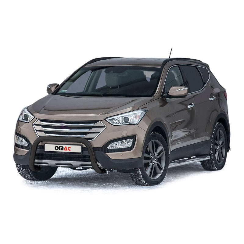 Protezione anteriore per Hyundai Santa Fe 2012-2018 con ABE acciaio nero 