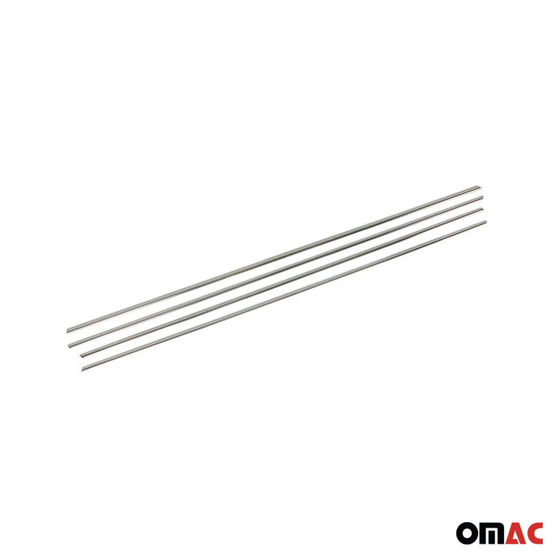 Listelli decorativi per finestrini Suzuki Vitara 2015-2025 in acciaio inox cromato, 4 pezzi