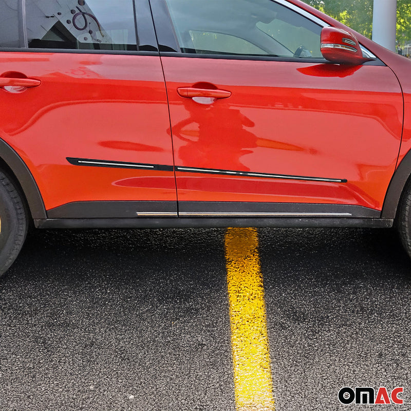 Listello di protezione porta laterale per Fiat 600e 2023-2025 Polipropilene Cromato 4x