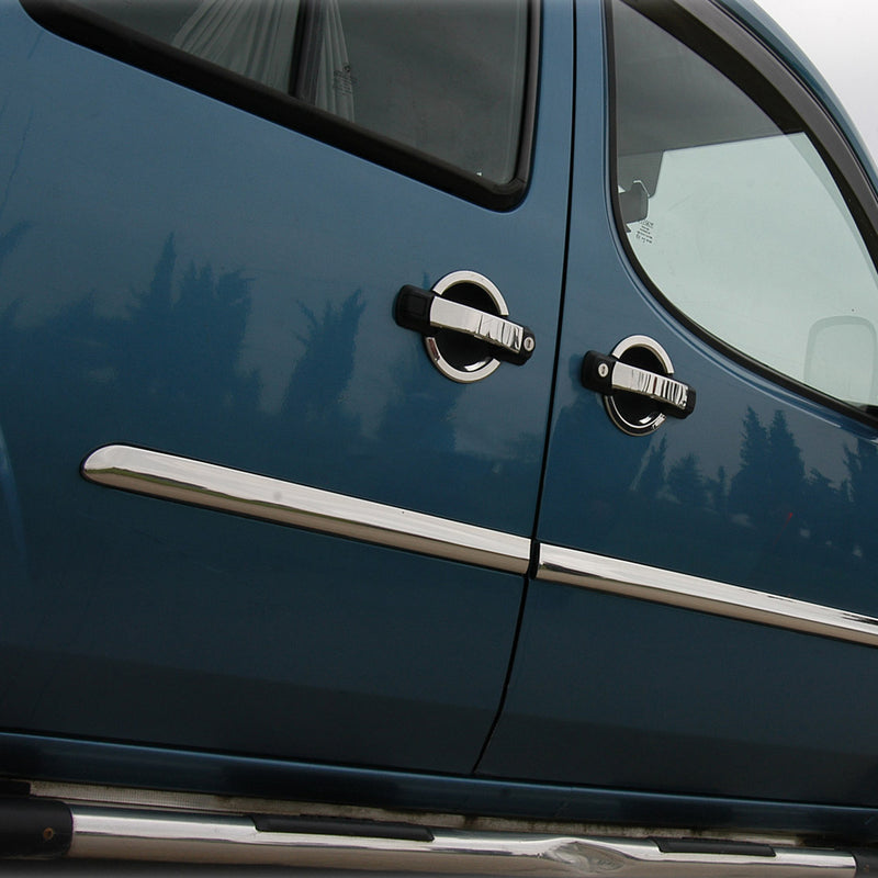 Striscia di protezione per porta laterale, strisce di protezione per porta per Fiat Doblo 2000-2006 in acciaio inox 4x 