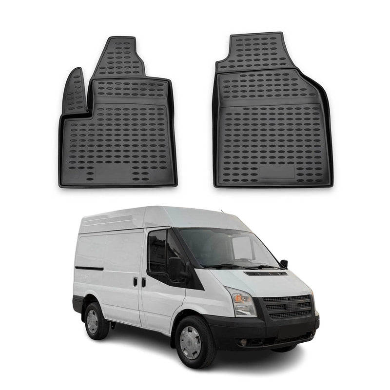 2006-2021 Ford Transit Fußmatten TPE Schwarz 2 tlg