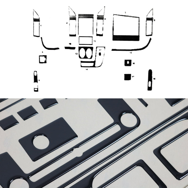 Decorazione interna Cockpit per Fiat Ducato 2006-2014 Piano Black Look 18x 
