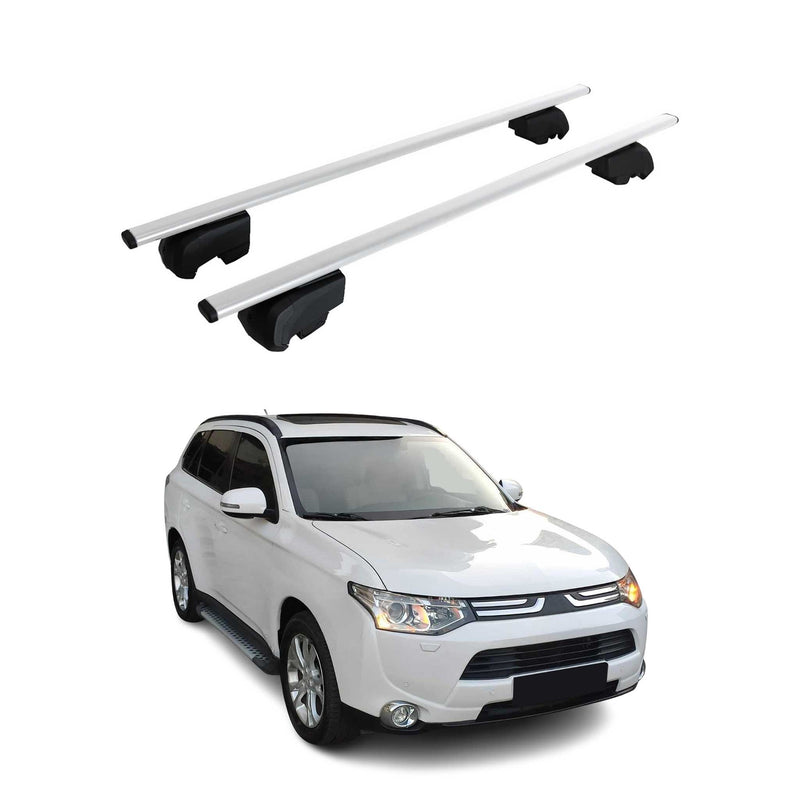 Dachträger Grundträger für Mitsubishi Outlander 2012-2020 Metall Silber ABE 2x