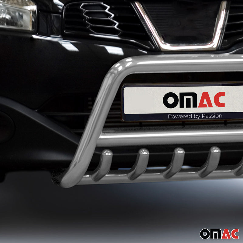 Protezione anteriore per Nissan Qashqai +2 2010-2013 ABE argento 